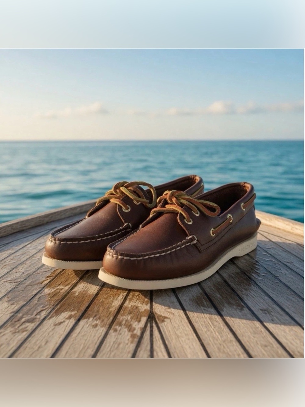 Classic Sperry Top-Sider Leather Boat Deck Shoes Brown Preppy Nautical Women 6.5